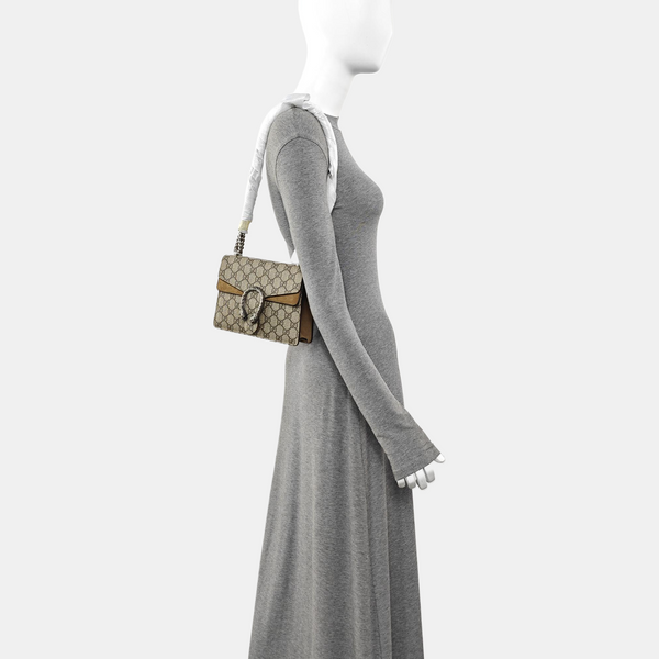 Dionysus Mini Monogram Coated Canvas Beige