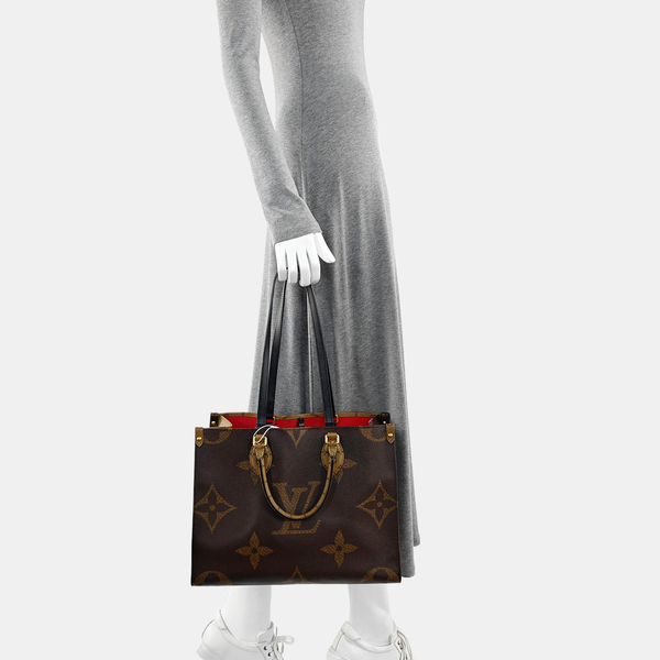 ONTHEGO MM Monogram Coated Canvas Brown