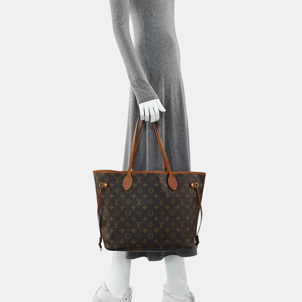 NEVERFULL MM Monogram Coated Canvas Brown