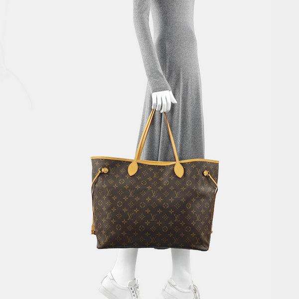 NEVERFULL GM Monogram Coated Canvas Brown