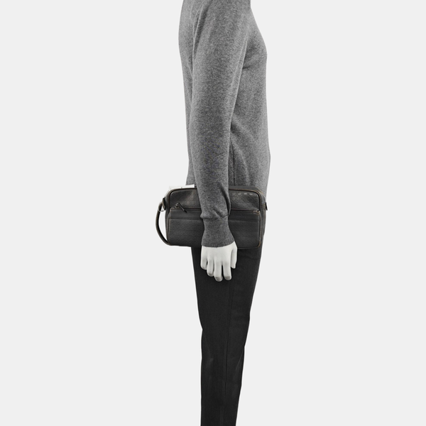 Calfskin Top Handle Bag Gray