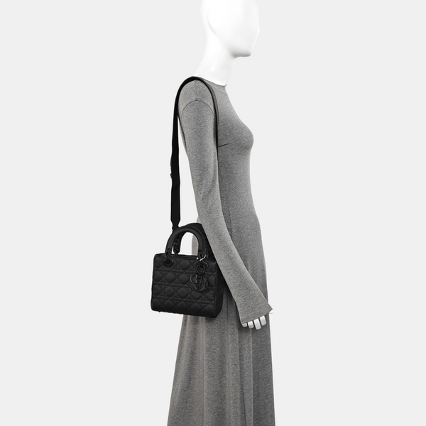 Lady Dior Small Cannage Calfskin Black