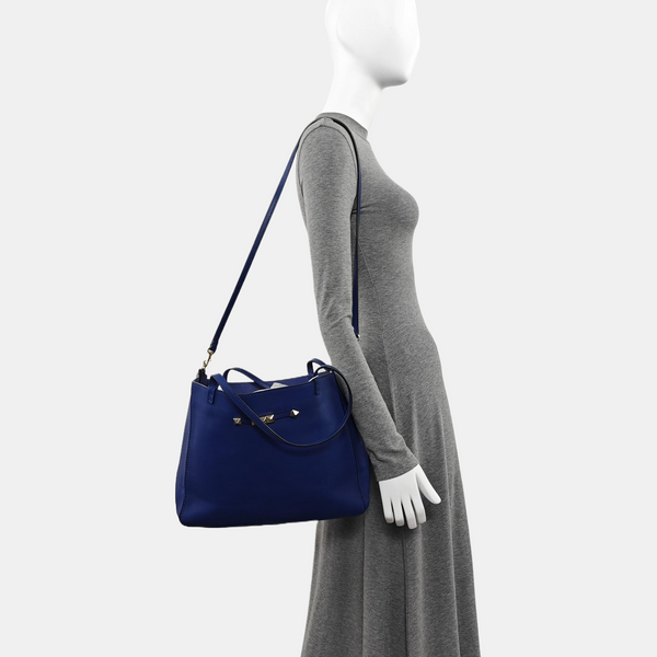 Piel de becerro Rockstud azul