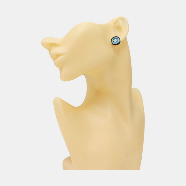 Resin Blue Stud Earrings