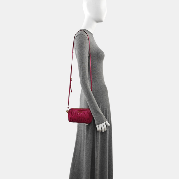 Quilted Lambskin Shoulder Bag Red