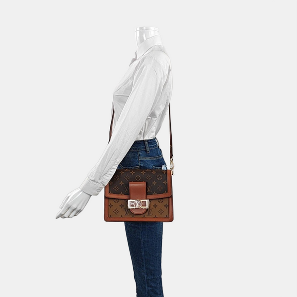 DAUPHINE MM Monogram Coated Canvas Brown