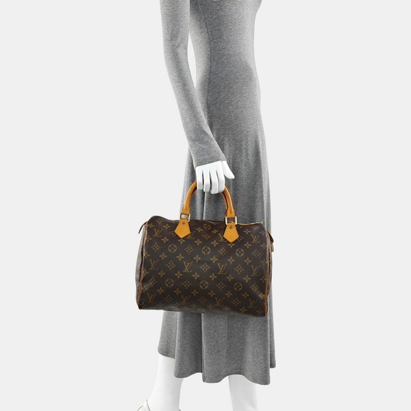 SPEEDY 30 Monogram Coated Canvas Brown