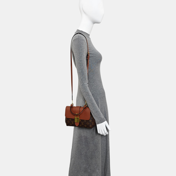 LOCKY BB Monogram Coated Canvas Brown