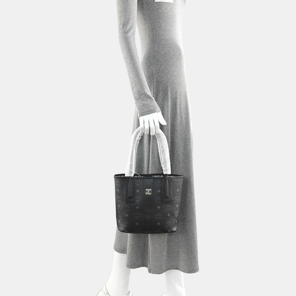 LIZ Monogram Coated Canvas Black