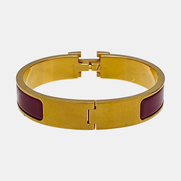 Clic H Metal Red Bangle