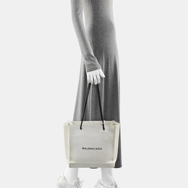 Shopping Bag Calfskin White