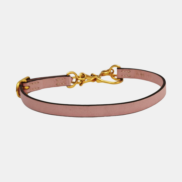 Etrier Leather Pink Bangle