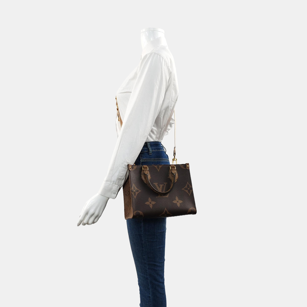 ONTHEGO PM Monogram Coated Canvas Brown