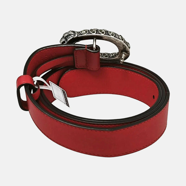 Leather Belt Red
