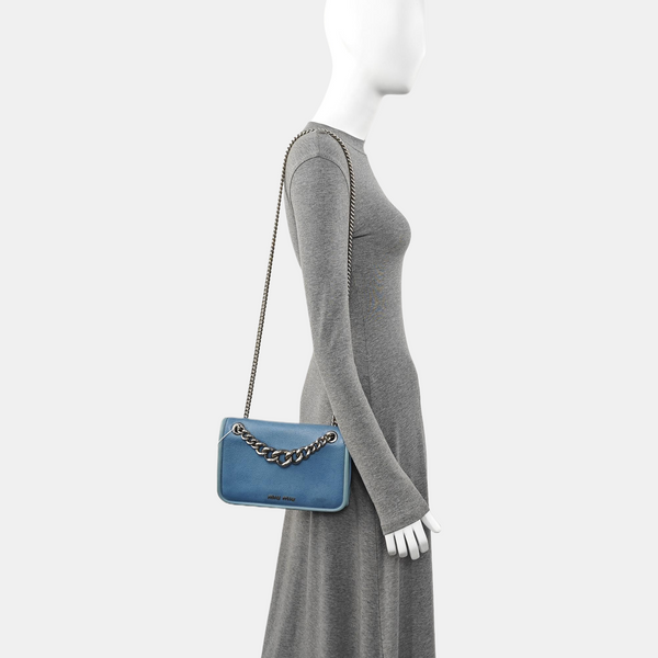 Calfskin Shoulder Bag Blue