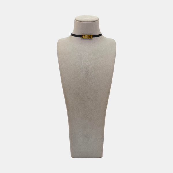 J'adior Metal Black Necklace