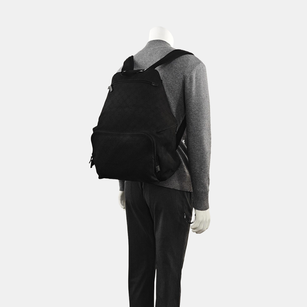 Monogram Canvas Backpack Black