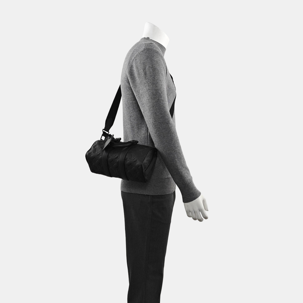 KEEPALL 25 Monogram Calfskin Black