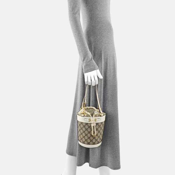 Horsebit 1955 Small Coated Canvas Beige