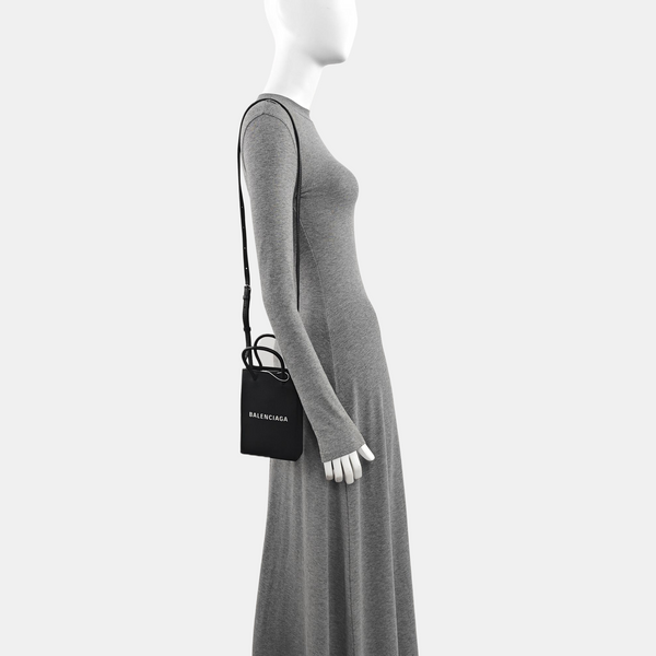 Shopping Bag Calfskin Black