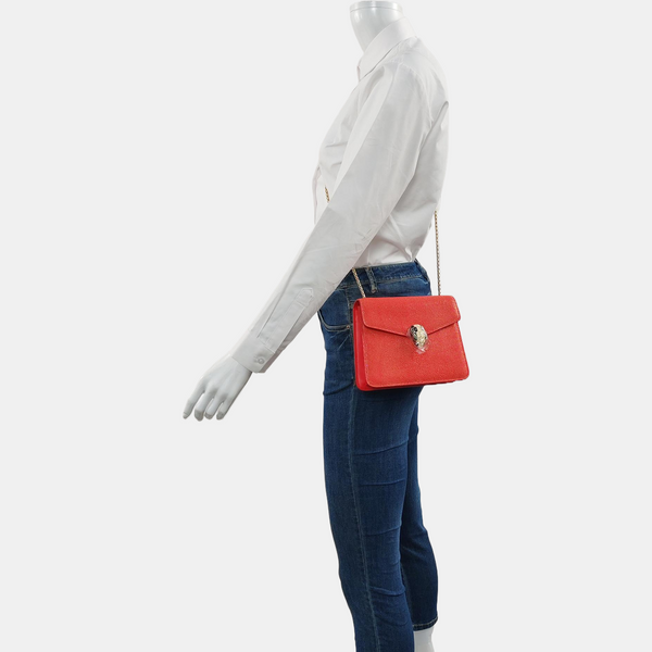 SERPENTI FOREVER Small Stingray Leather Red