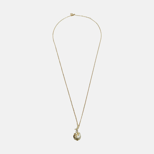 Twist Round Metal Gold Necklace