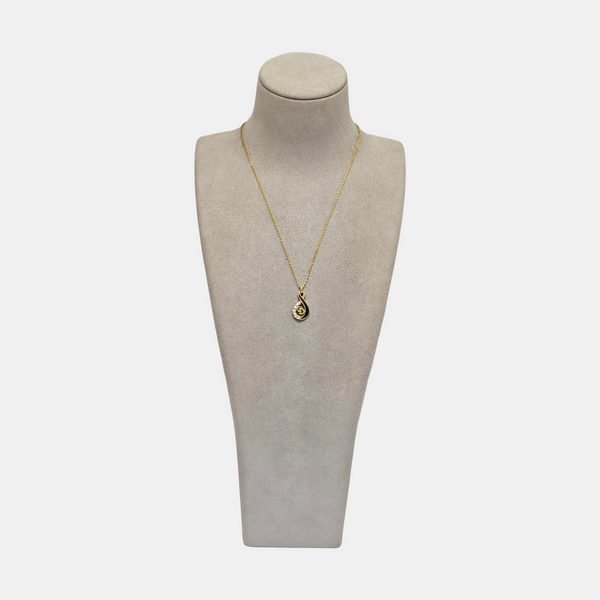 Twist Round Metal Gold Necklace