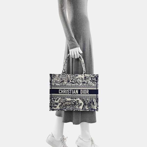 Book Tote Medium Canvas Blue