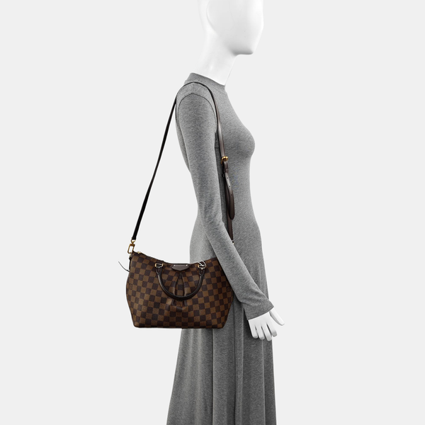 SIENA Damier Ebene Coated Canvas Brown