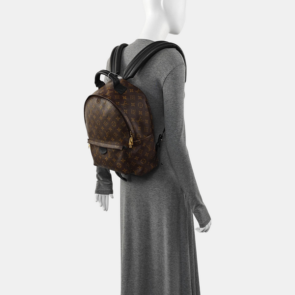 Monogram Coated Canvas Backpack Brown