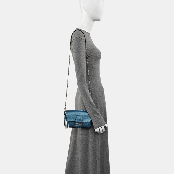 Baguette Mini Calfskin Blue