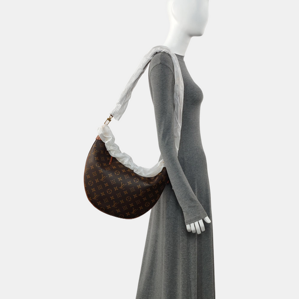 LOOP HOBO Monogram Coated Canvas Brown