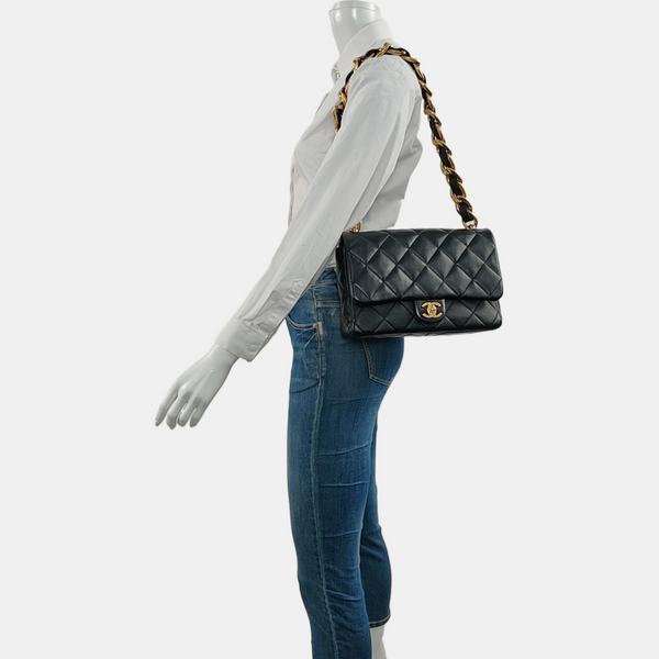 CC CROWN Quilted Lambskin Black