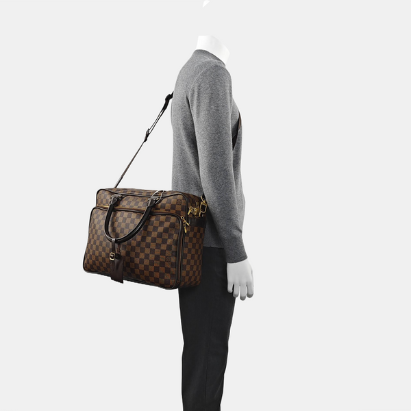 ICARE Damier Ebene Coated Canvas Brown
