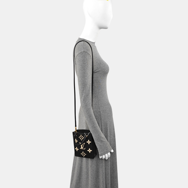 SAC PLAT Mini Monogram Calfskin Black