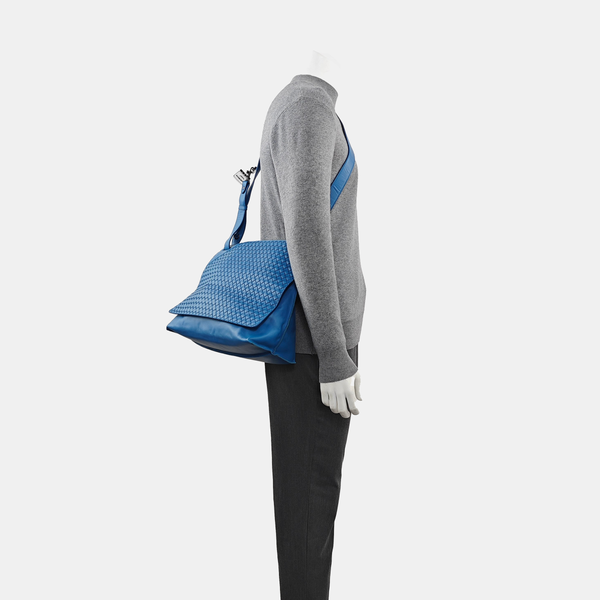 Calfskin Shoulder Bag Blue