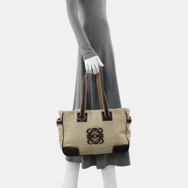 Canvas Top Handle Bag Beige