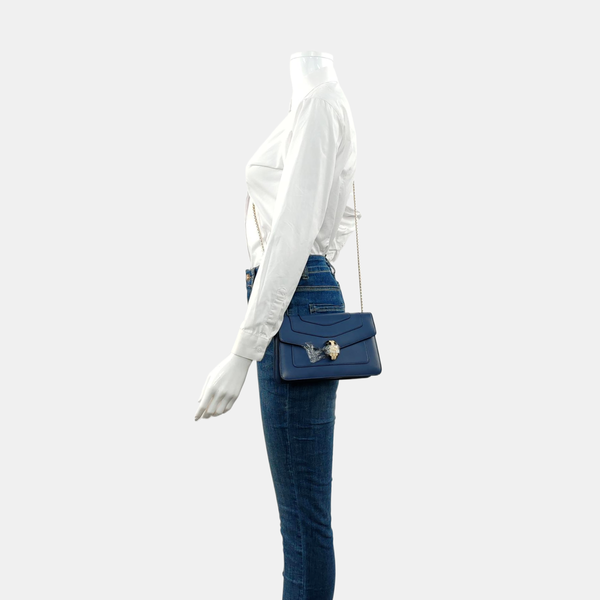 SERPENTI FOREVER Small Quilted Calfskin Blue