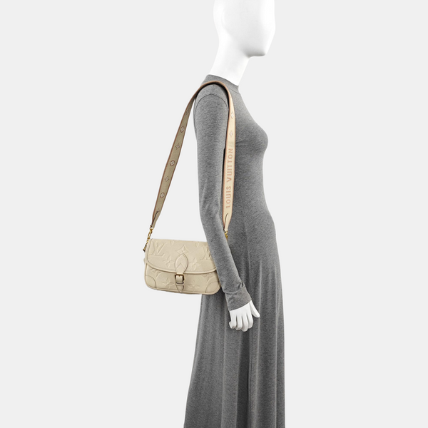 DIANE Monogram Calfskin Beige
