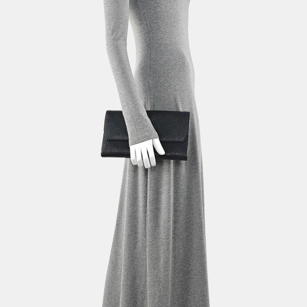 Monogram Calfskin Clutch Black