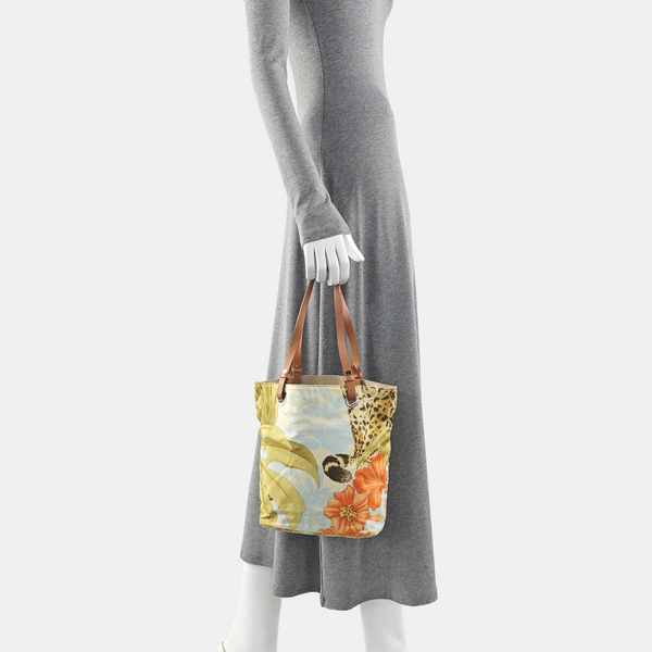 Fabric Top Handle Bag Multicolor