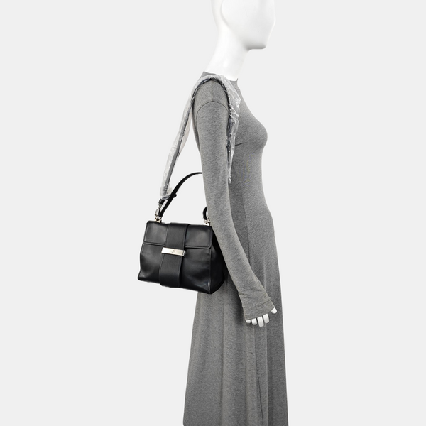 Calfskin Shoulder Bag Black