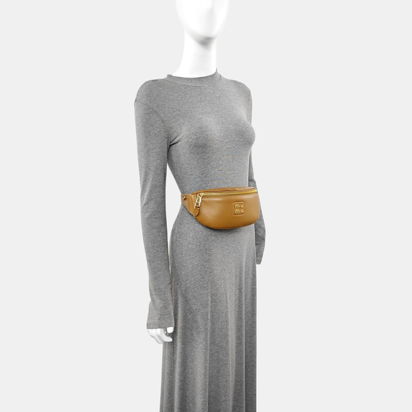 Two-Tone Waist Bag Calfskin Brown