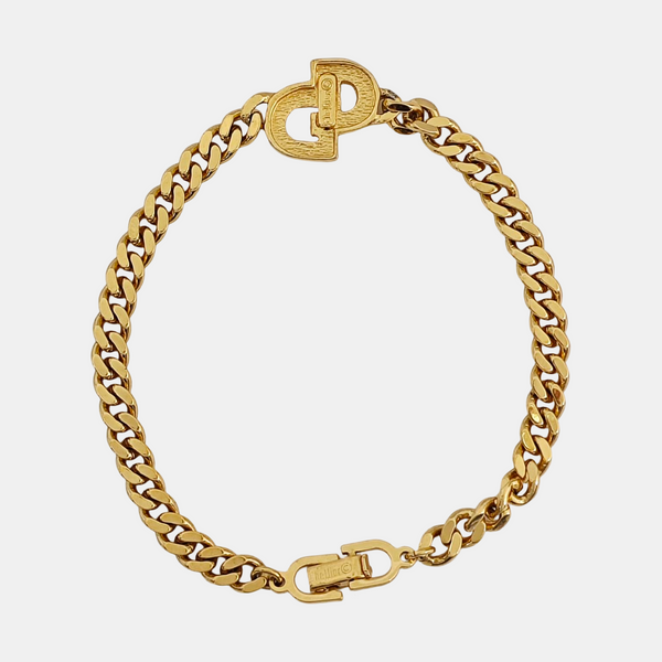 CD Navy Metal Gold Bracelet