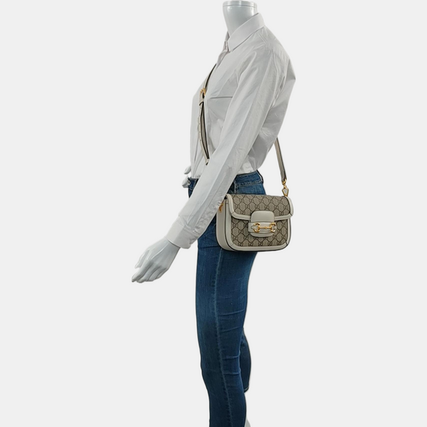 Horsebit 1955 Mini Coated Canvas Beige
