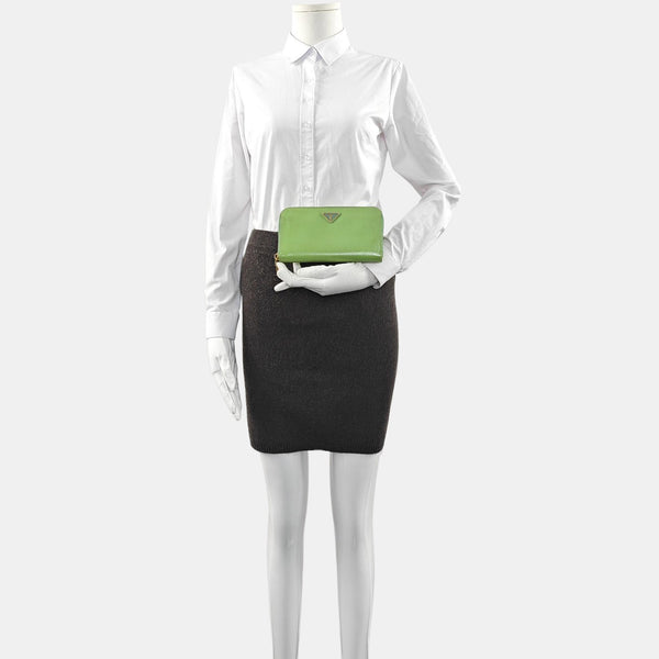 Saffiano Calfskin Wallet Green
