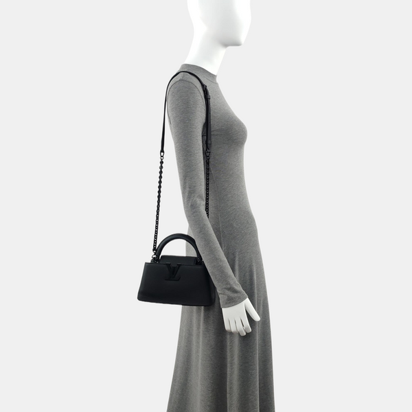 CAPUCINES Mini Calfskin Black