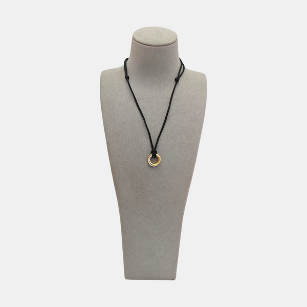 TRINITY Fabric Black Necklace