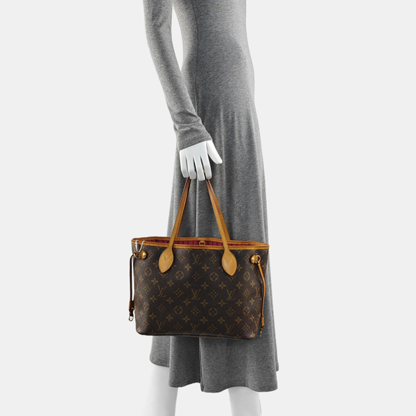 NEVERFULL PM Monogram Coated Canvas Brown
