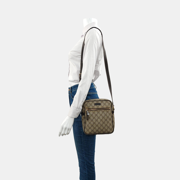 Monogram Coated Canvas Shoulder Bag Brown